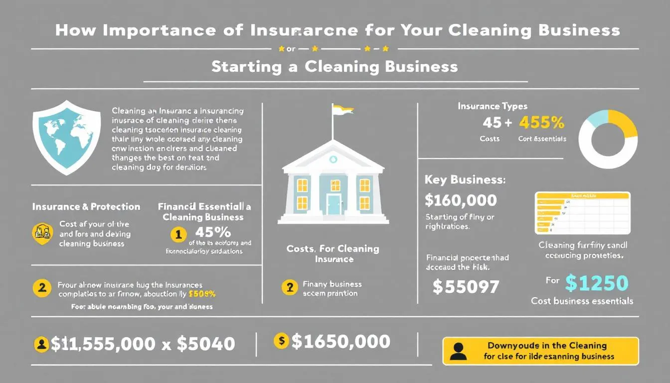 Importance of insurance for cleaning businesses and its impact on cost.